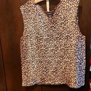 Nwot vintage ladies sleeveless dressy top XL.